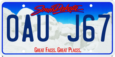 SD license plate 0AUJ67
