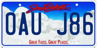 SD license plate 0AUJ86