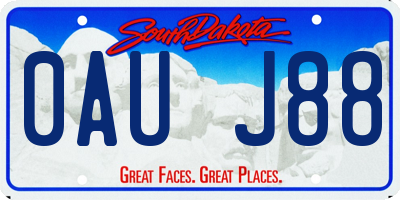 SD license plate 0AUJ88