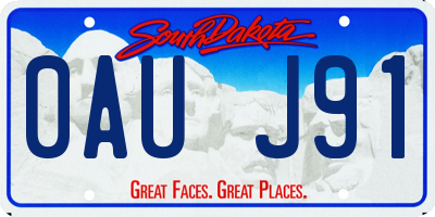 SD license plate 0AUJ91