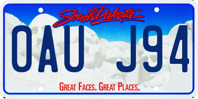 SD license plate 0AUJ94
