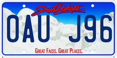 SD license plate 0AUJ96