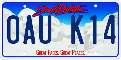 SD license plate 0AUK14