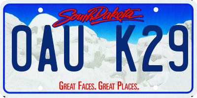 SD license plate 0AUK29