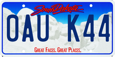 SD license plate 0AUK44