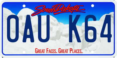 SD license plate 0AUK64
