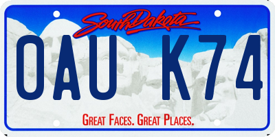 SD license plate 0AUK74