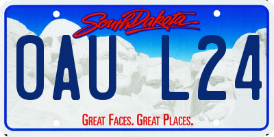 SD license plate 0AUL24