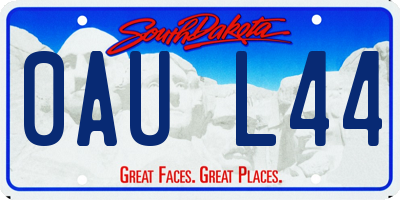 SD license plate 0AUL44
