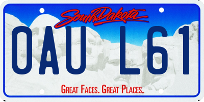 SD license plate 0AUL61