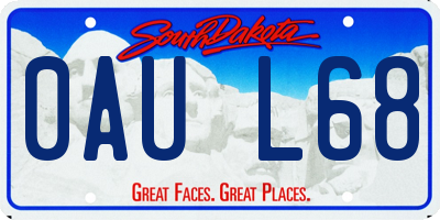 SD license plate 0AUL68