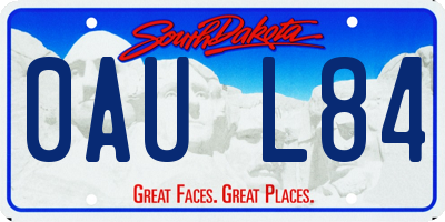 SD license plate 0AUL84