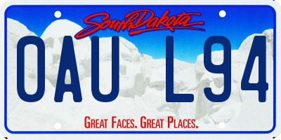 SD license plate 0AUL94