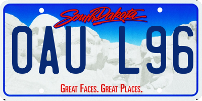 SD license plate 0AUL96