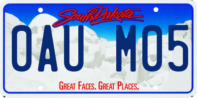 SD license plate 0AUM05