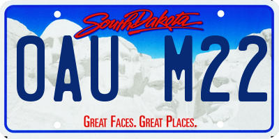 SD license plate 0AUM22