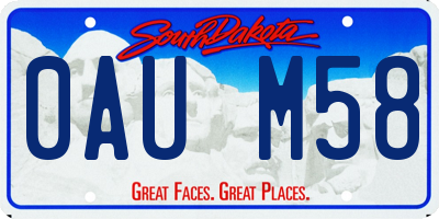 SD license plate 0AUM58