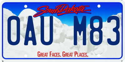 SD license plate 0AUM83