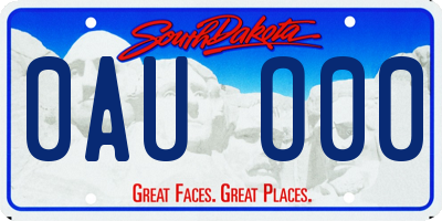 SD license plate 0AUO00