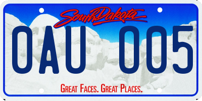 SD license plate 0AUO05