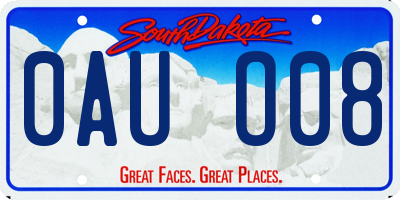 SD license plate 0AUO08