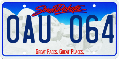 SD license plate 0AUO64