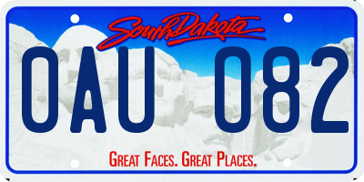 SD license plate 0AUO82