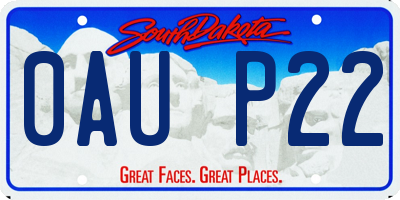 SD license plate 0AUP22