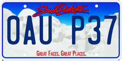 SD license plate 0AUP37