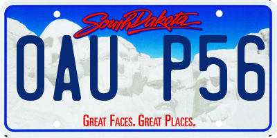 SD license plate 0AUP56