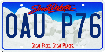 SD license plate 0AUP76
