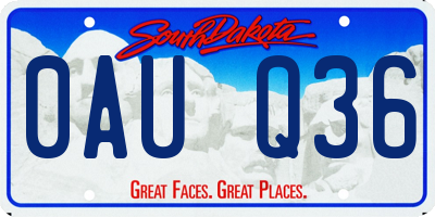 SD license plate 0AUQ36