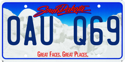 SD license plate 0AUQ69