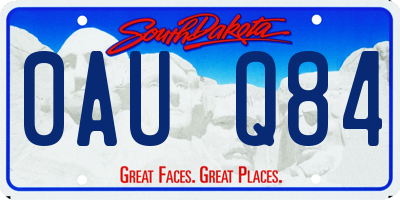 SD license plate 0AUQ84