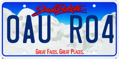 SD license plate 0AUR04