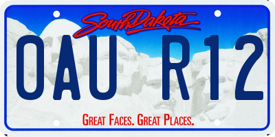SD license plate 0AUR12
