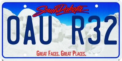 SD license plate 0AUR32
