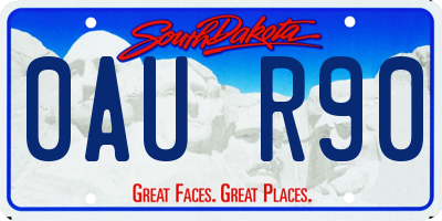 SD license plate 0AUR90
