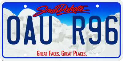 SD license plate 0AUR96