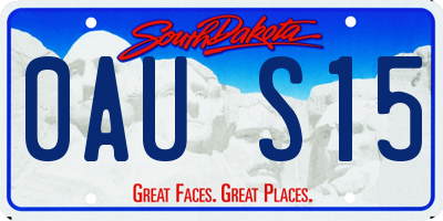 SD license plate 0AUS15