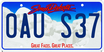 SD license plate 0AUS37