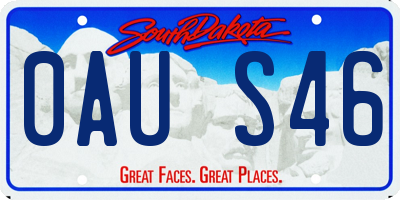 SD license plate 0AUS46