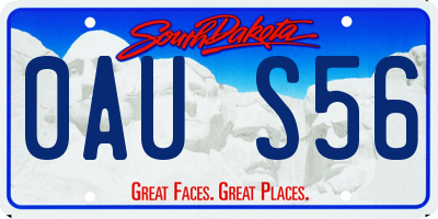 SD license plate 0AUS56
