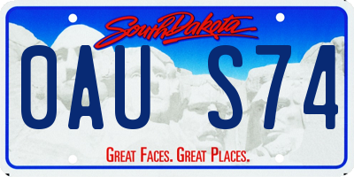 SD license plate 0AUS74