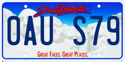 SD license plate 0AUS79