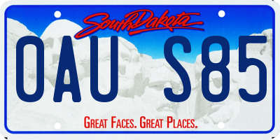 SD license plate 0AUS85