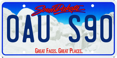 SD license plate 0AUS90
