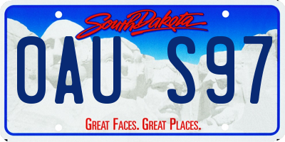 SD license plate 0AUS97
