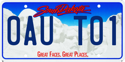 SD license plate 0AUT01