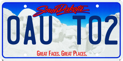 SD license plate 0AUT02